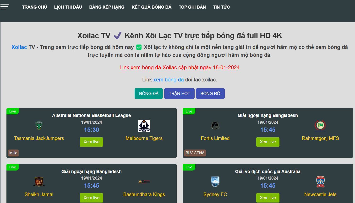 Xoilac TV - uy tín, chất lượng